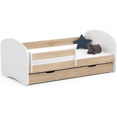Łóżko dziecięce materac dąb sonoma 160x80 szuflada