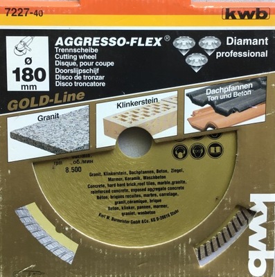 KWB Tarcza diamentowa AGGRESSO-FLEX 180mm GRANIT