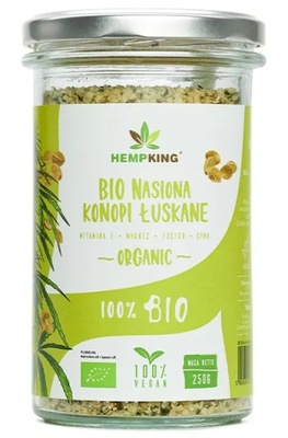 HEMPKING Nasiona konopi łuskane 100% BIO 250g