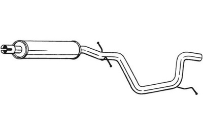 BOSAL ГЛУШИТЕЛЬ СИСТЕМЫ ВЫПУСКНОГО ЦЕНТРАЛЬНЫЙ SKODA OCTAVIA II VW GOLF V фото