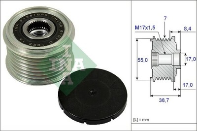 EMBRAGUE ALTERNADOR INA 535 0239 10  