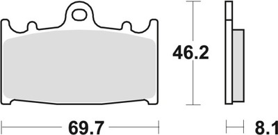 TRINKELĖS STABDŽIŲ KH158 ORGANIC KAWASAKI ZZR 600 90-05, ZXR 750 89-95, KLZ 1 