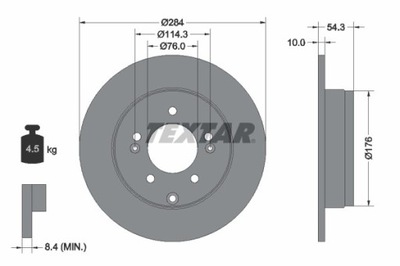 2X DISCO DE FRENADO HYUNDAI PARTE TRASERA SONATA 05-/GRANDEUR 11-/IX35 13-/KIA OPTIMA  