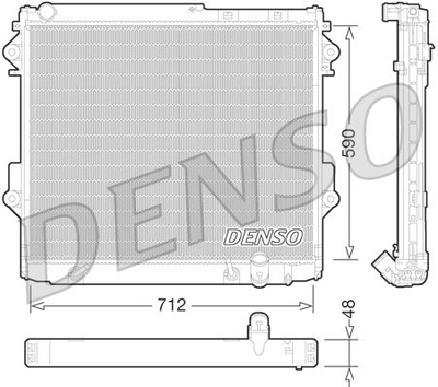 RADUADOR DE AGUA DENSO DRM50075  