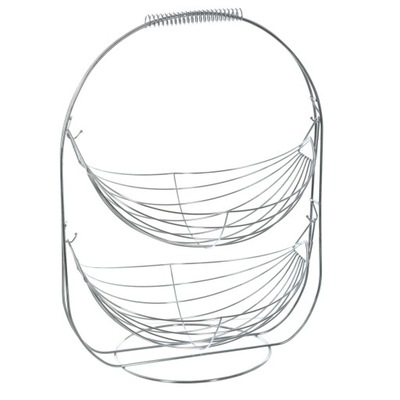 Srebrna patera 2 POZIOMY kosz koszyk na owoce misa
