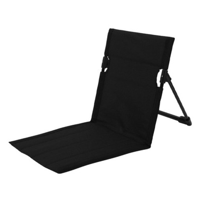 Krzesło plażowe z oparciem piknikowym, składane, czarne
