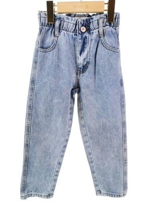 CZADOWE SPODNIE jeansowe MOM FIT JEANSY R 116 122