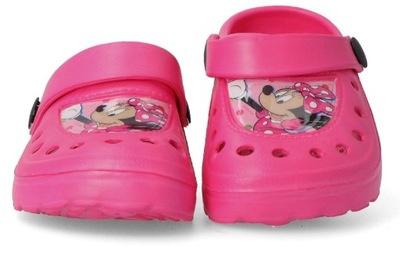 Różowe klapki typu crocs Minnie Mouse 28/29