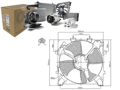 VENTILADOR DEL RADIADOR CON CUERPO HONDA CIVIC V CIVIC VI CRX 3 HR-V  