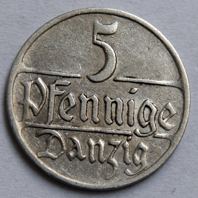 WOLNE MIASTO GDAŃSK - 5 FENIGÓW 1923