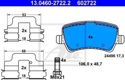 ZAPATAS DE FRENADO FORD GALAXY 1.6-2.3 2006  