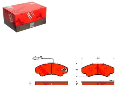 Trwgdb1518 тормозные колодки ham. citroen перед jumper 2,0-2, фото №1