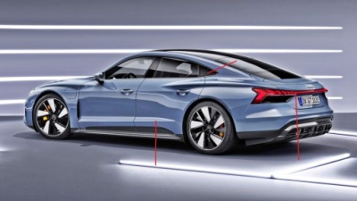 Audi e-tron e tron gt чверть крила лівий задня поріг фото №1