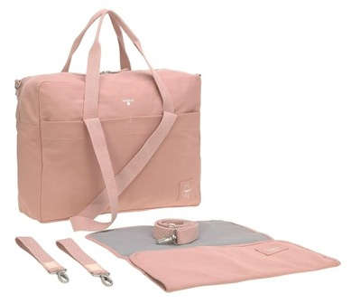 Torba do wózka LÄSSIG Cotton Essential Bag Różowa