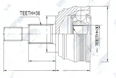 Шрус  полуось npz-vw-007 nty audi a3 8l фото №1