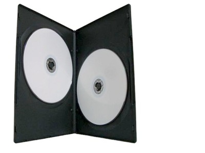 Pudełka na płyty DVD x 2 7 mm Czarne 20 szt