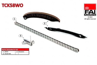 Набор цепи распределительного вала fai autoparts tc2010k фото №1