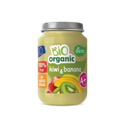 DEVA Organic deserek kiwi z bananem, 190g