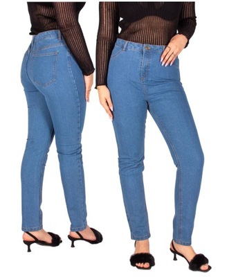 SPODNIE DAMSKIE JEANS dżinsowe rurki jeansy TREGGINSY 44 XXL FIRI