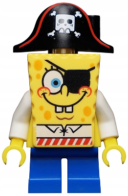 Lego Figurka bob032 SpongeBob Kanciastoporty PIRAT