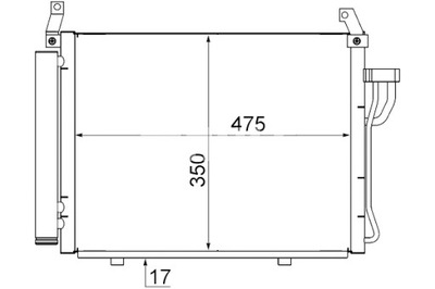 MAHLE KONDENSATORIUS KONDICIONAVIMO HYUNDAI I10 I 1.0 1.1 1.2 01.08- 