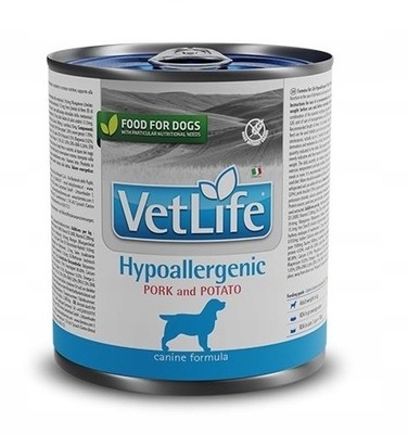 Vet Life Hypoallergenic Pork Potato 300g w puszce dla psa