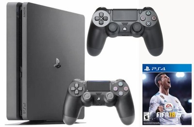 Konsola Sony PlayStation 4 PS4 Slim 500GB czarny 2 Pady Gra