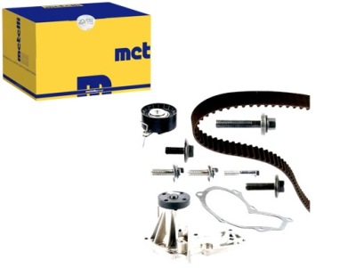 Набор ремень распределительного вала с насос воды [metelli] фото №1