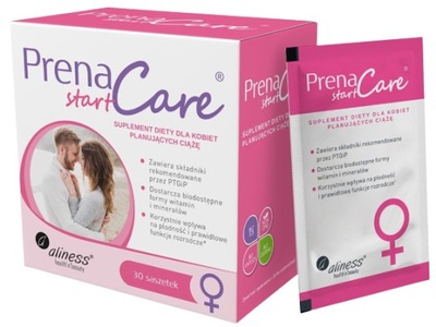 Aliness PrenaCare START dla kobiet 30 saszetek Planowanie ciąży Płodność