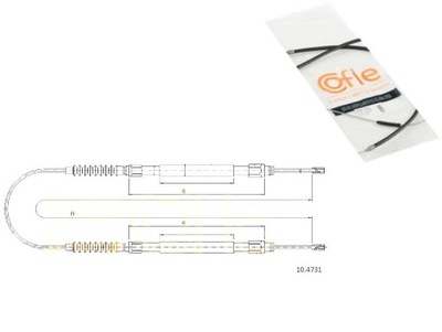 CABLE BRAKES MANUAL COFLE 1330066080 4745V3 592  