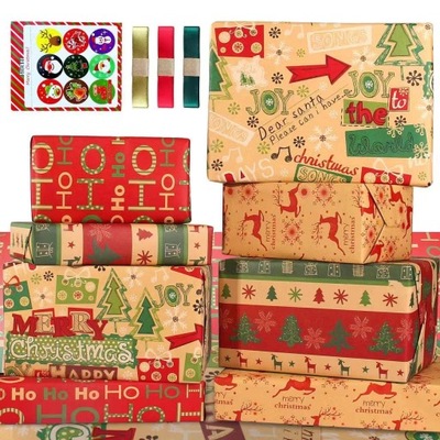 Papier do pakowania prezentów Świąteczny Boże Narodzenie 5 arkuszy