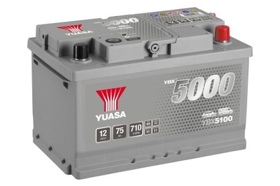 BATERÍA YUASA 5000 YBX5100 75AH 710A P+  