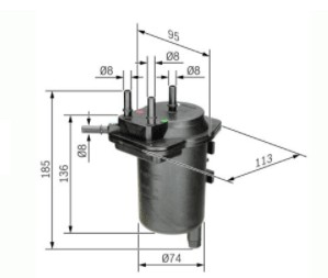 FILTRO COMBUSTIBLES RENAULT NISSAN  