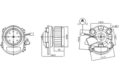 NISSENS VENTILADOR SOPLADORES INTERIOR NISSENS 87551 MERCEDES A 13- RHD  