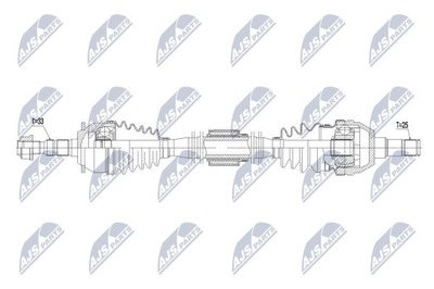 ПОЛУОСЬ ПРИВОДНАЯ OPEL ASTRA J 1.4T 09- /ПРАВОЕ/