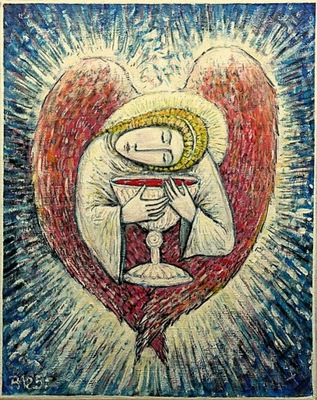 Ryżkow ANIOŁ Z KIELICHEM obraz