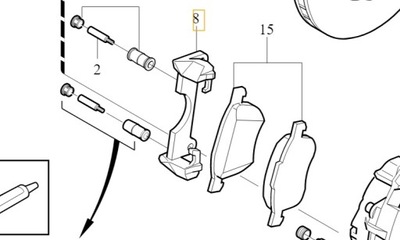 Volvo s60 v60 передні скоба гальмівні 16,5" фото №1