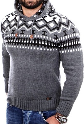 Reslad RS-3013 Norweski sweter męski XXL