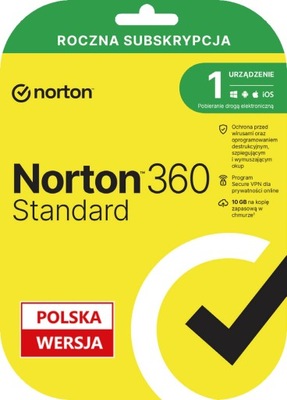 Norton 360 Standard 1 st. / 1 rok (nie wymaga karty)