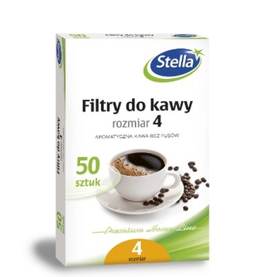 Filtry do kawy rozmiar 4 50szt. box STELLA