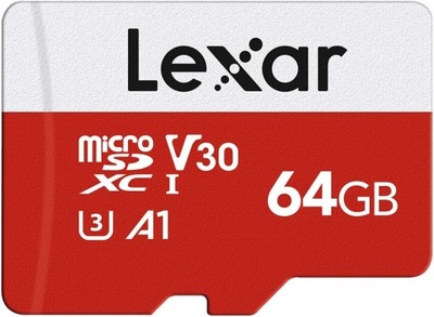 Lexar e-series microSDXC 64GB Karta pamięci C10 U3 V30 A1 100Mb/s