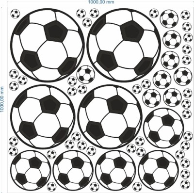 FUTBALOVÉ LOPTY FUTBALOVÉ NÁLEPKY NA STENY
