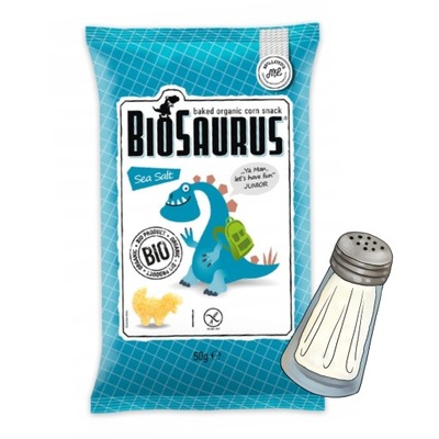 Chrupki kukurydziane solone BIO 50g BioSaurus