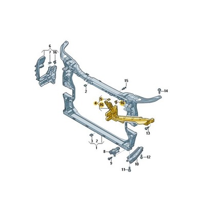 КРОНШТЕЙН КРІПЛЕННЯ ПІДПОРА ФАРИ ЛІВІ AUDI Q5 ОРИГІНАЛ OD ASO