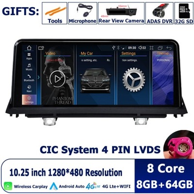 NAVEGACIÓN GPS ANDROID 12 PARA SYSTEMU BMW X5 E70 X6 E71 2007-2013 CCC CIC  