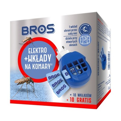 BROS ELEKTRO + WKŁADY NA KOMARY 10 szt