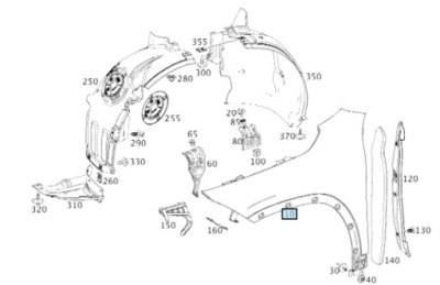 Крила передній mercedes b klasa w247 19- фото №1
