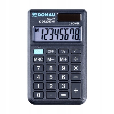 Kalkulator kieszonkowy 8 cyfrowy czarny Donau Tech