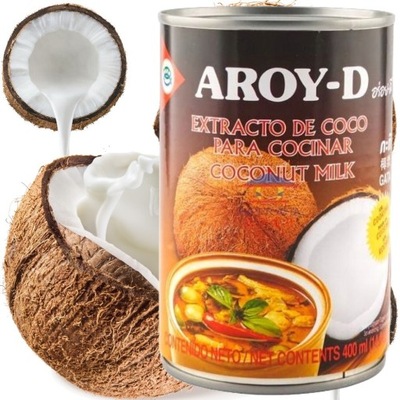 Mleko Mleczko Kokosowe Puszka Do Gotowania z Kokosa Tajlandia 400ml AROY-D