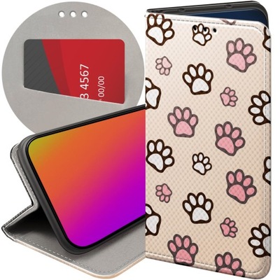 ETUI Z KLAPKĄ DO HUAWEI P8 / P9 LITE 2017 WZORY ŁAPKI ŚLADY ŁAPA STOPA CASE